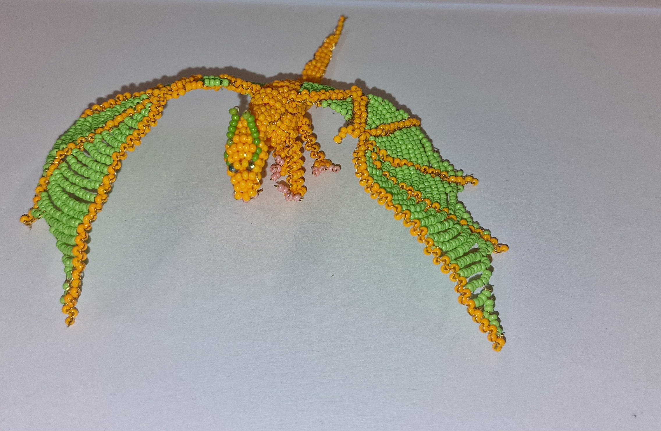 Orange-Grüner Drache - Perlentier