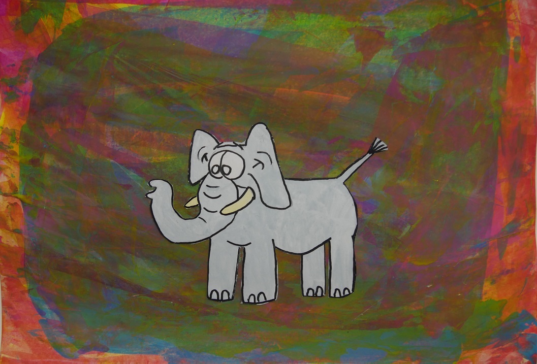 Der kleine Elefant in der Savanne / Bild